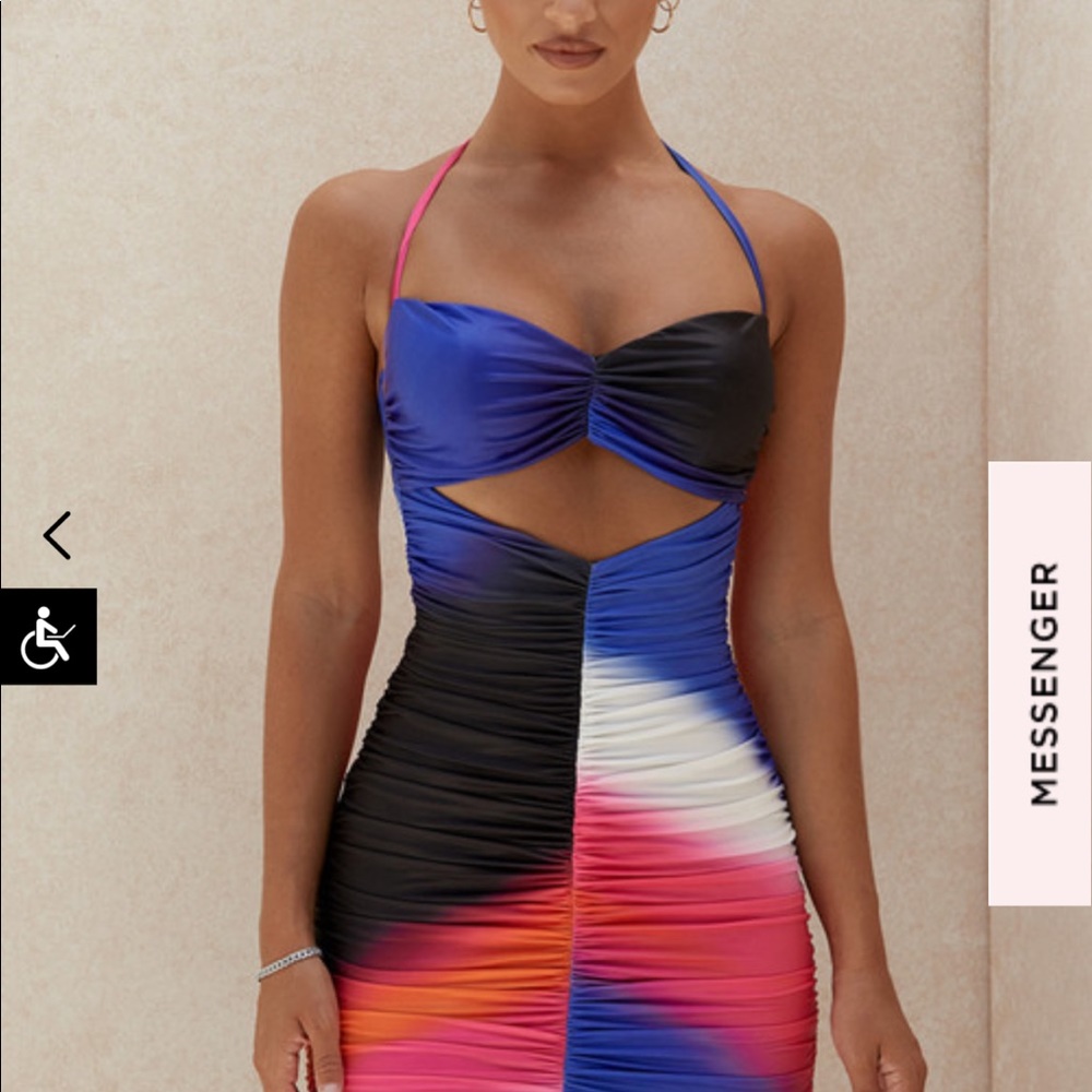 House of CB SASKIA 
MULTICOLOR CUT OUT MINI DRESS